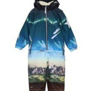 MOLO toddler Blue Polar Print ski suit/ snowsuit size 92 cm/ 2T
